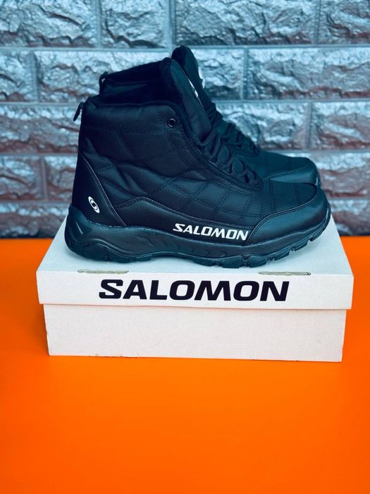 Ботинки Salomon на зиму мужские /черные ботинки Саломон до минус -30