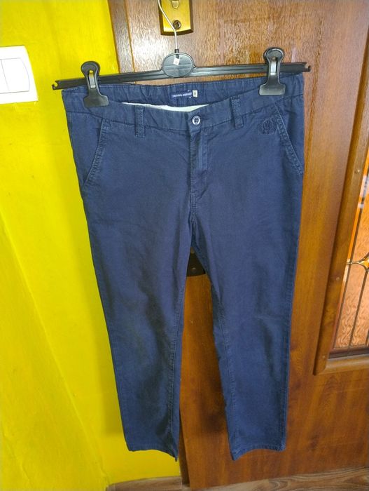 152 granatowe spodnie wizytowe original marines 98% bawełna