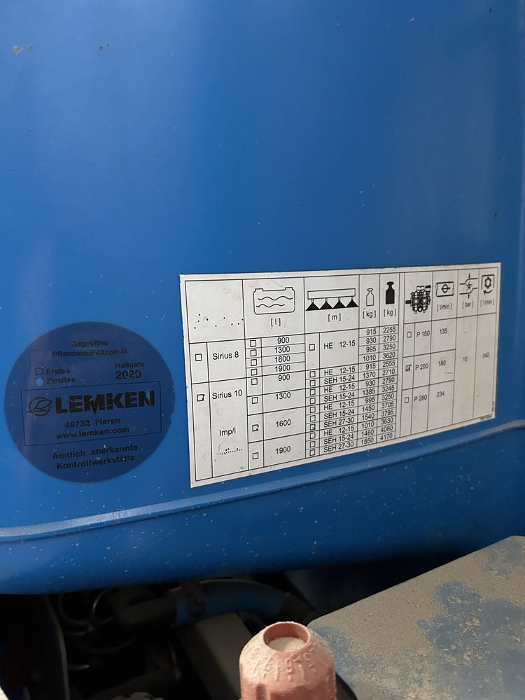 Opryskiwacz Lemken sirius 10