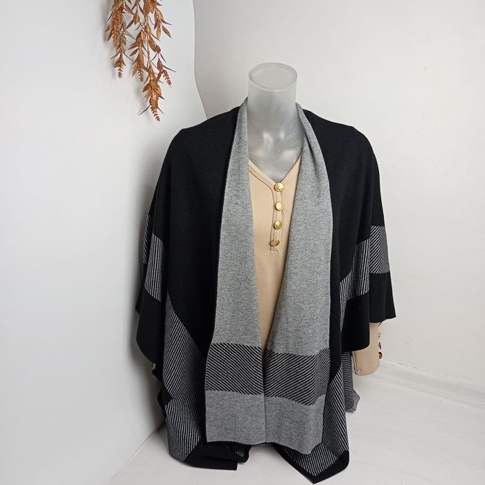 Ciepłe ponczo szal na zimę