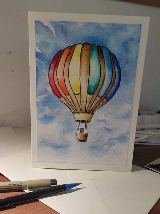 Ilustracja, obraz, kartka okolicznościowa, zaproszenie, metryczka