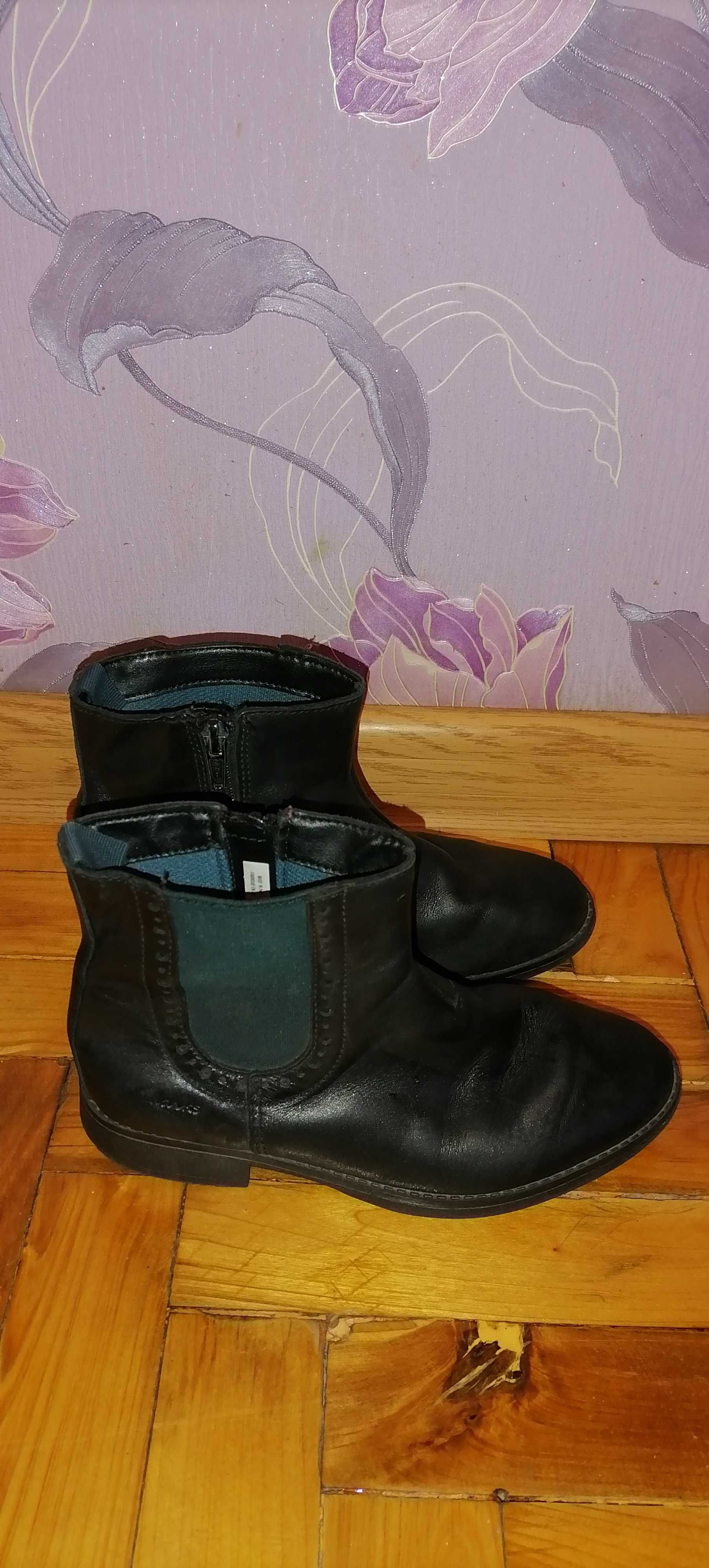 Кожанные замшевые сапоги ботинки полуботинки Челси 31 размер