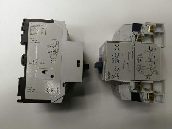 Disjuntor Motor com contacto aux. sinaliz.