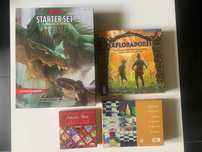 Vários jogos tabuleiro (D&D, Exploradores, Salvador Dali, etc)