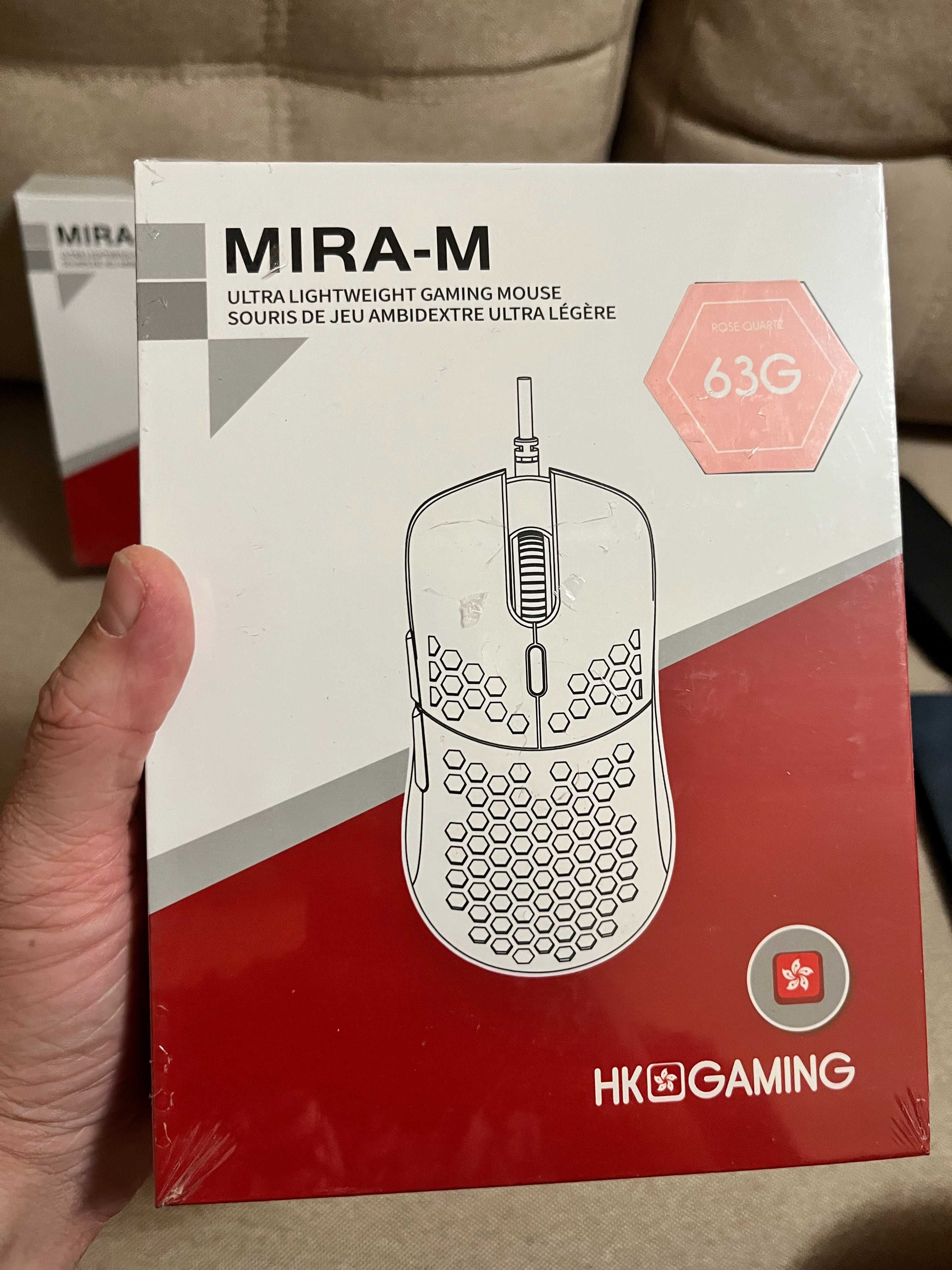HK Gaming Mira M Ultra Lightweight RGB Gaming Mouse - Rose Quartz