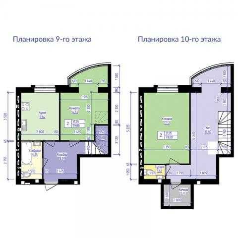 Продам 3 км кв (80,2 м2) ЖК Лазурный, Центр