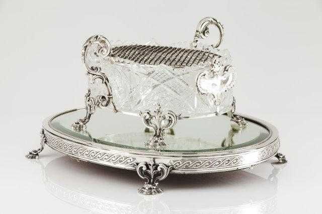 Queijeira em Cristal e Prata