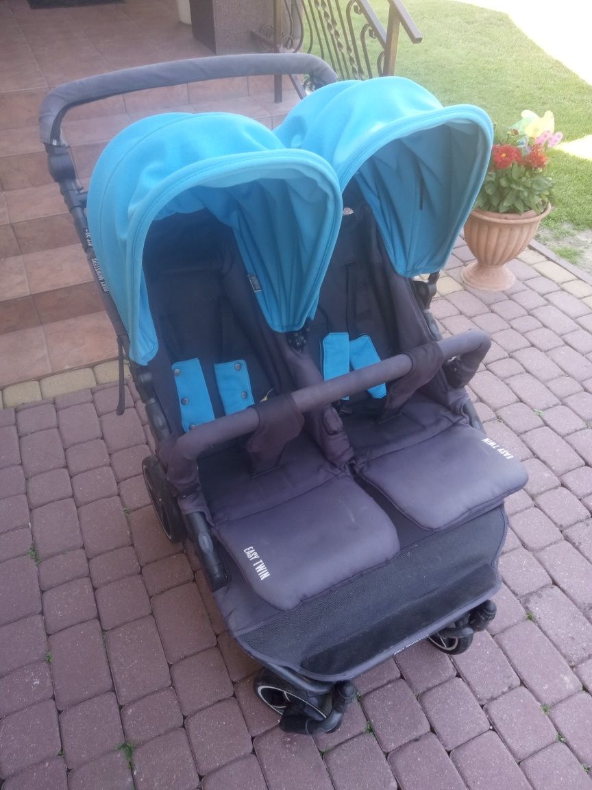 Wózek Baby Monster 2w1 blizniaczy spacerowy plus  gondole
