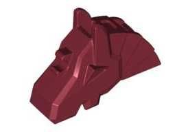 LEGO hełm przyłbica konia dark red 48492