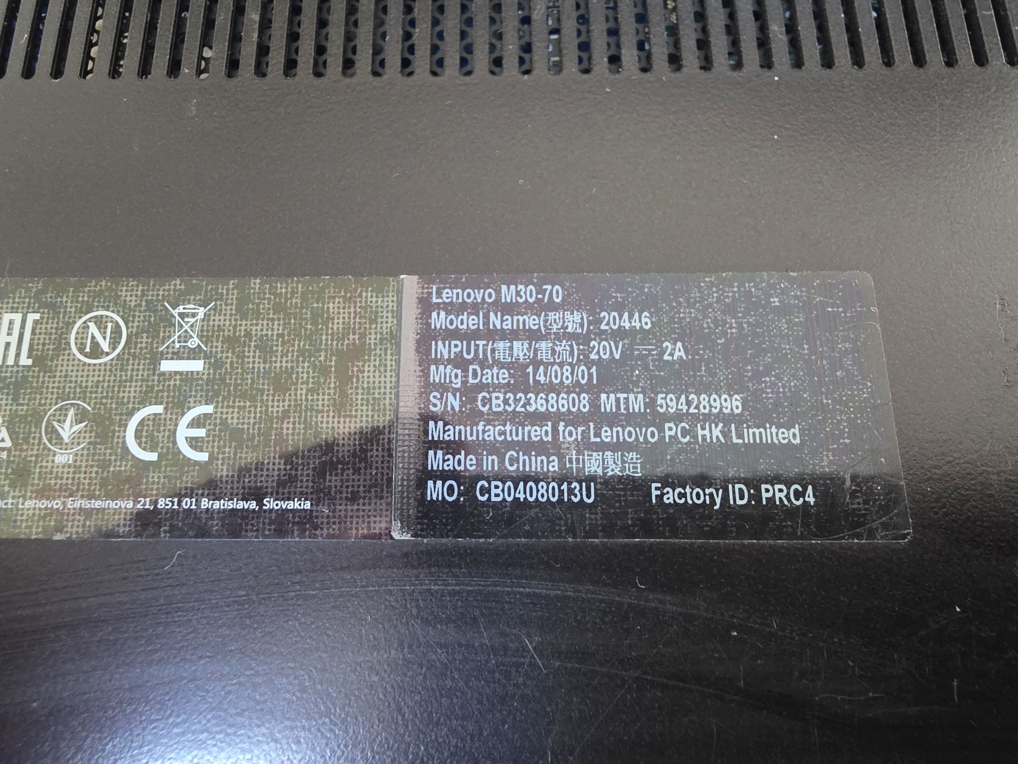 Lenovo M30-70 i3 4GB 128 GB SSD
