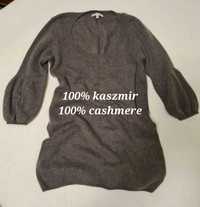 Sweter tunika 100% kaszmir S 36