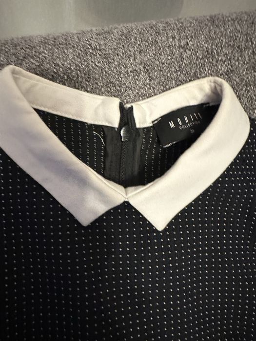 Sukienka z kolnierzykiem bialym Mohito