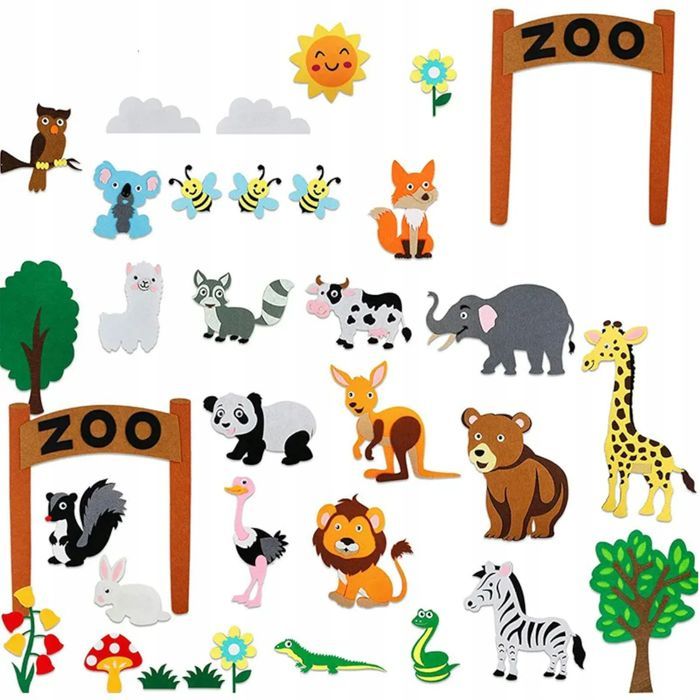 Tablica Filcowa Zabawka Filcowa Mata Na Rzepy Zoo F22