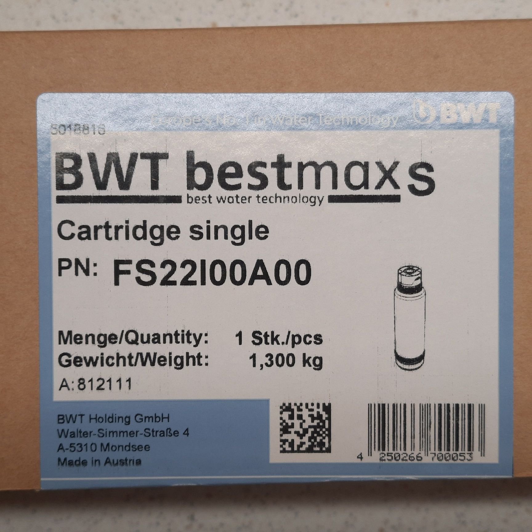 Filtr do wody BWT Bostmax S  FS22100A00/812111