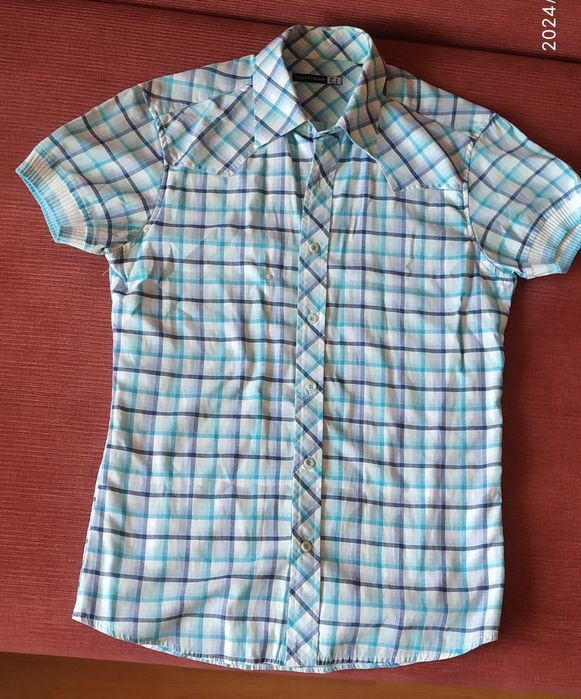 Сорочка чоловіча,  короткий рукав, розмір М європ.