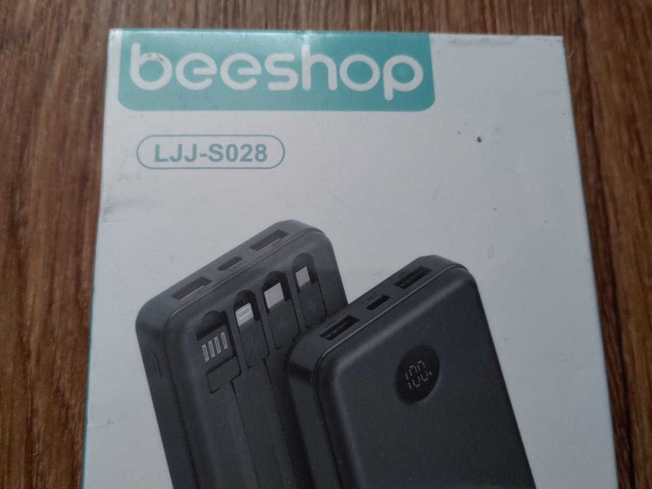 Павербанк Beeshop LJJ-S028 37000mAh со встроенными кабелями