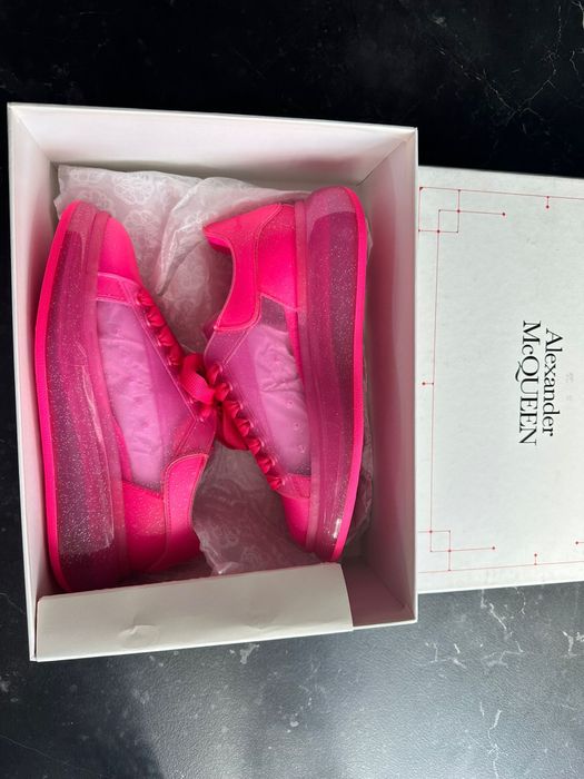 Alexander McQueen Oversized “TPU Transparent Glit” Bright Pink (EU 37)