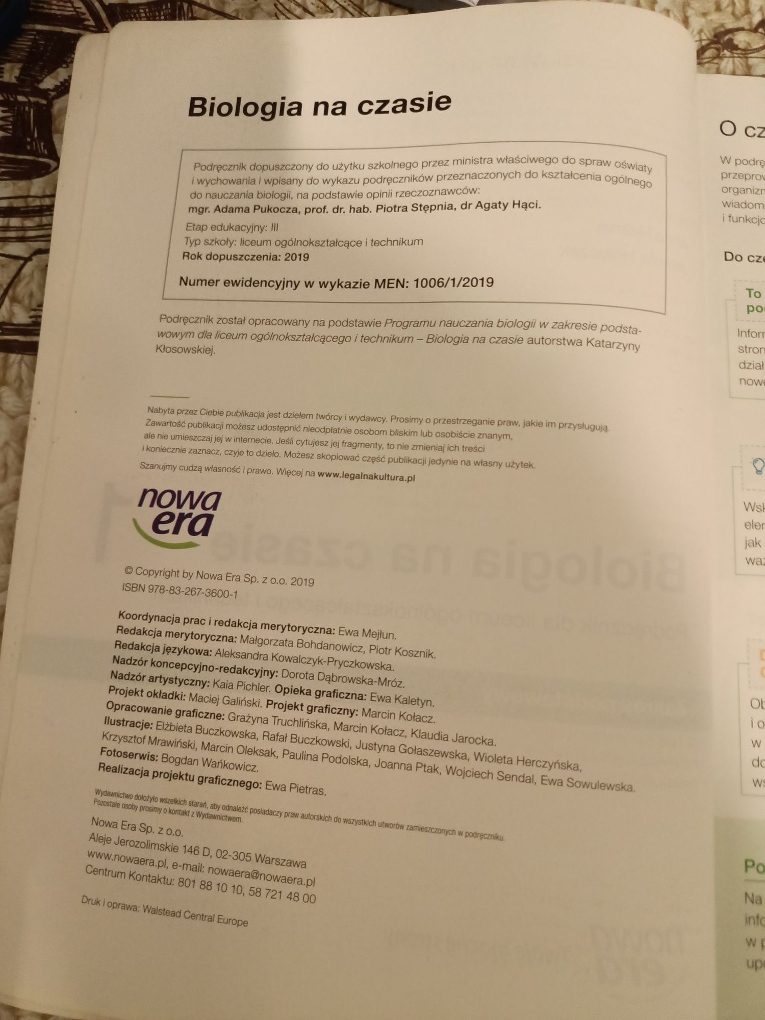 Podręcznik do biologii klasa 1