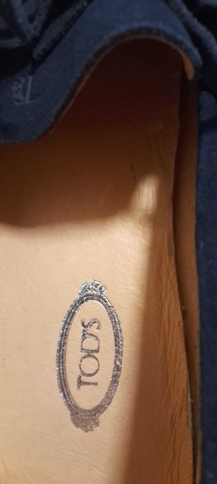 Tod's trzewiki półbuty męskie rozmiar 42 granat skóra natural