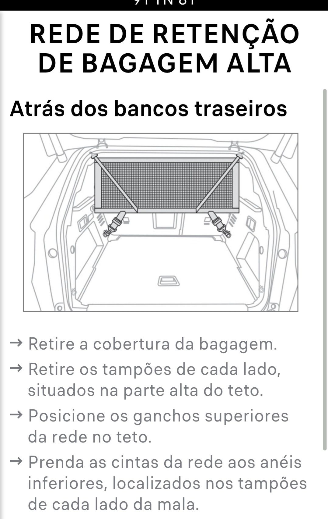 Rede Retenção Carga Peugeot 3008/5008