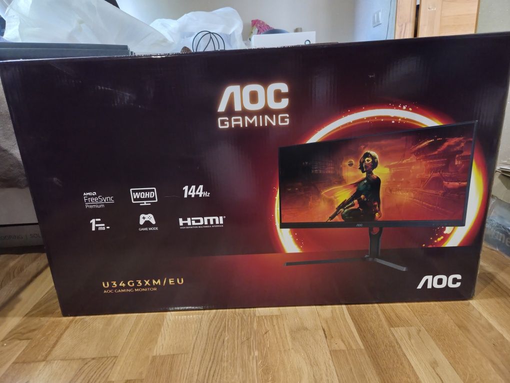 Монітор 21:9 34" AOC / 2k+ / 144 Hz
