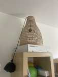 Lampa klosz wiklinowy Ikea duzy