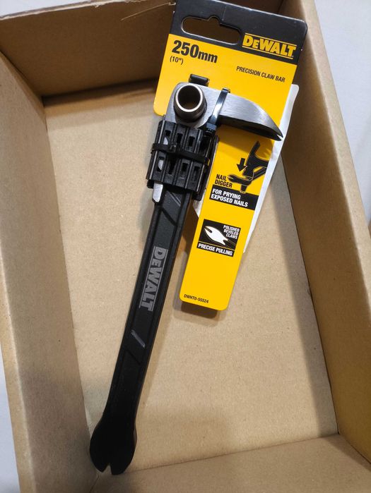 Łom DeWALT z Pazurem do Usuwania Gwoździ Łapka 250 mm Pazur
