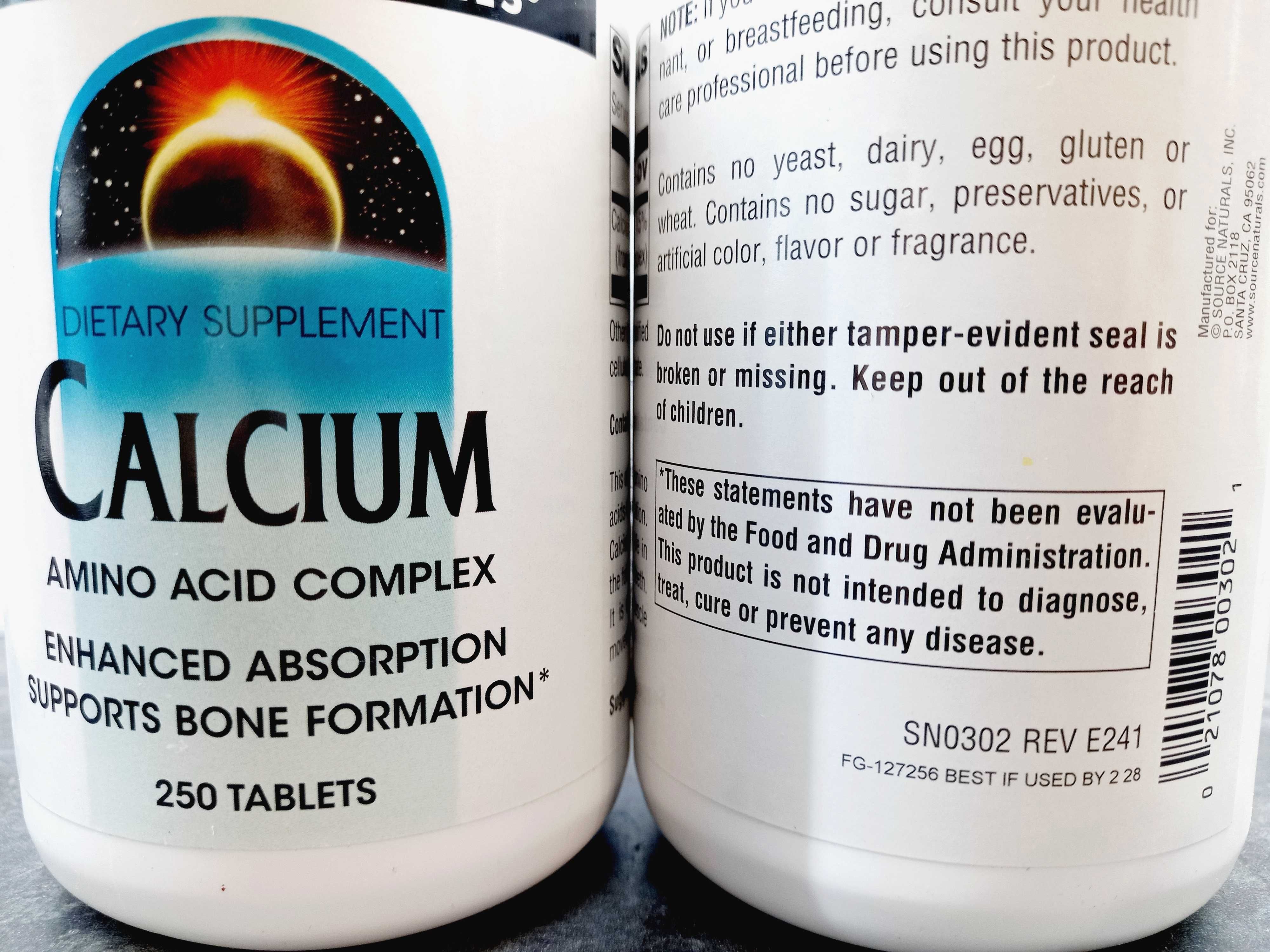 Source Naturals, Calcium Chelate 200 мг (250 таб.), кальций хелат