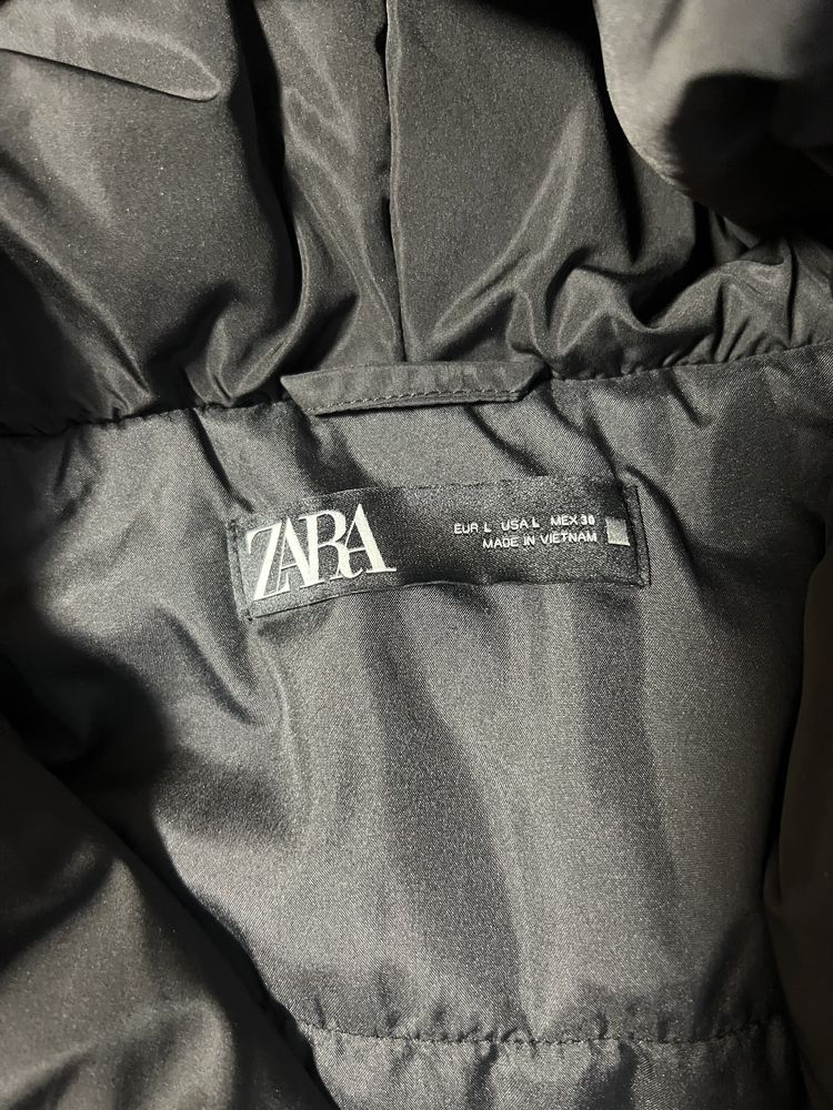 Пальто Zara с капюшоном