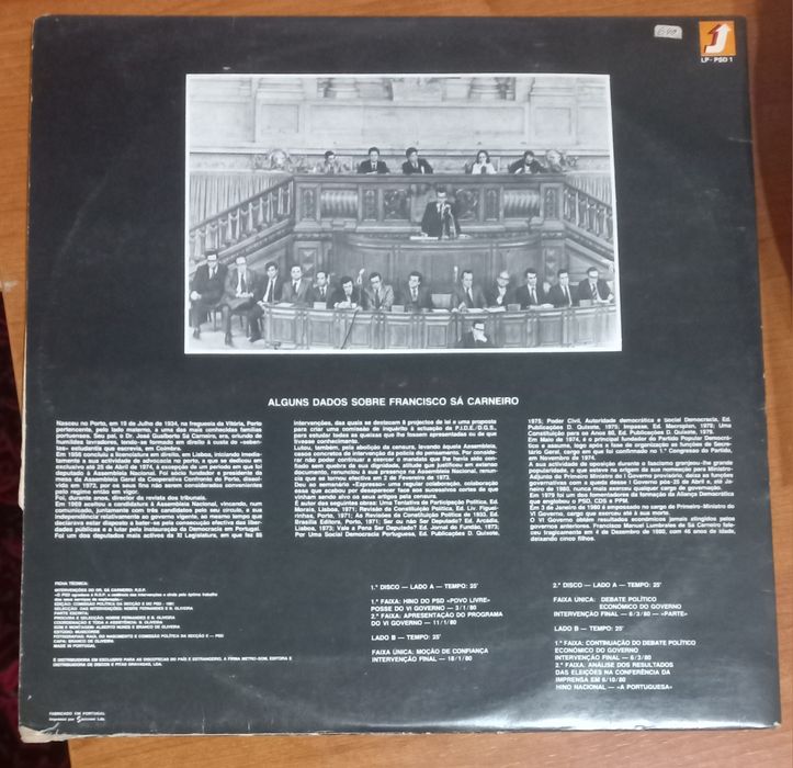 Disco vinil Sá Carneiro LP Duplo