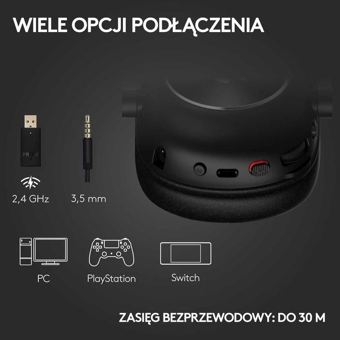 Słuchawki Logitech G PRO X 2 LIGHTSPEED, bezprzewodowe
