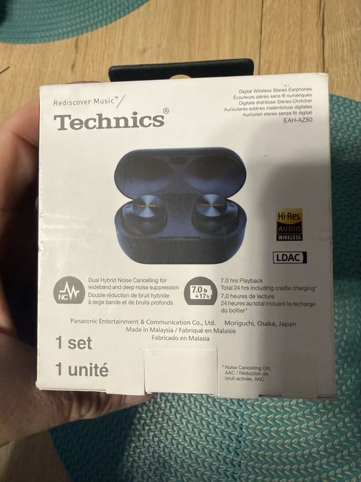 Słuchawki bezprzewodowe Technics EAH-AZ80EK Dokanałowe Bluetooth 5.3