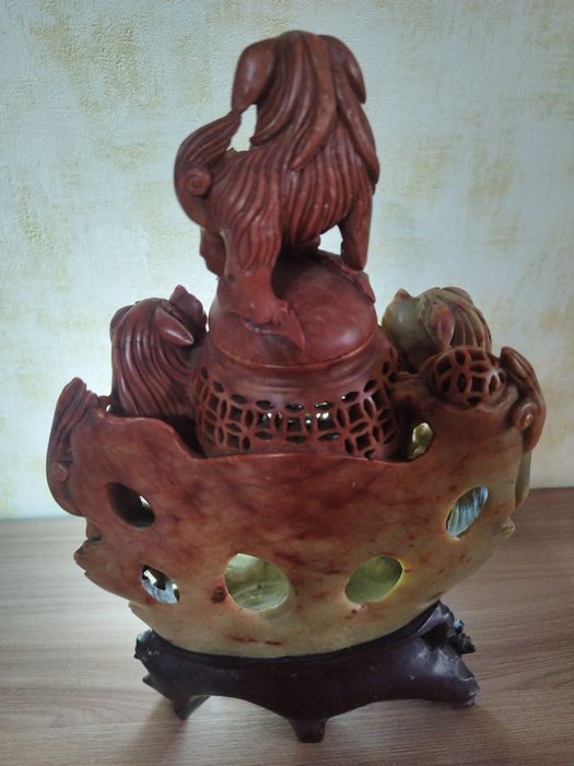 Ваза- араматница для благовоний в виде пяти собак Фу .