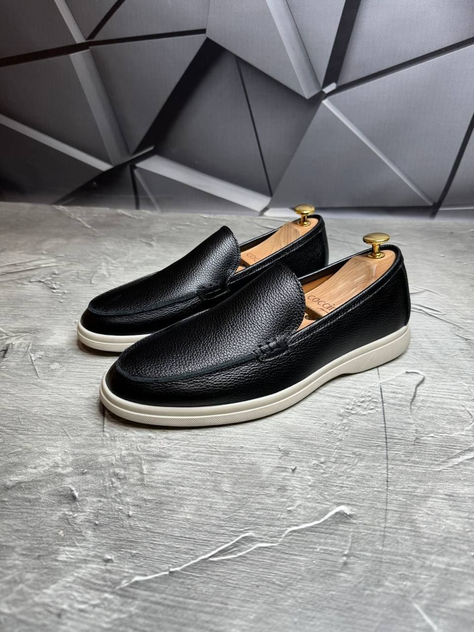 Лоферы кожаные мужские LORO PIANA Leather TWIST! Натуральная КОЖА! ХИТ