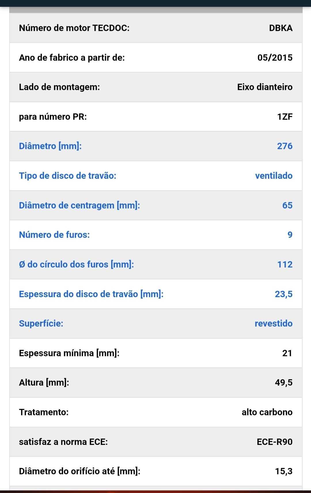 2 Discos ventilados e 4 pastilhas de travão grupo vag novos.