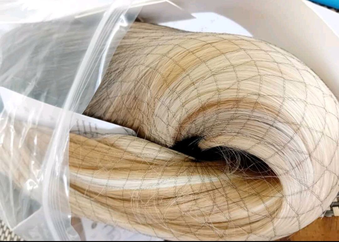 Włosy Toper blond pasemka