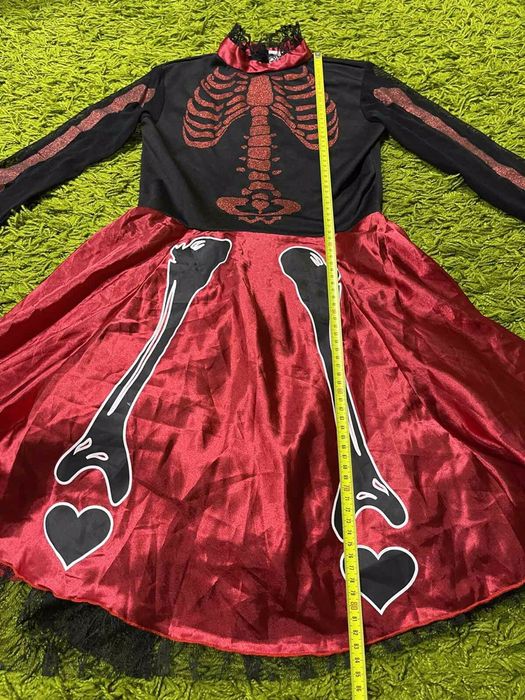 Платье скелет Катрина на Хеллоуин размер XS