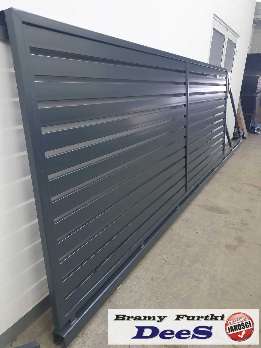 Brama przesuwna palisadowa 4000x1500 w komplecie