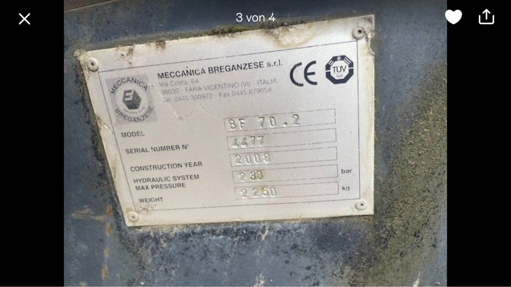 Łyżka krusząca MB BF70.2 2250kg 16-25t