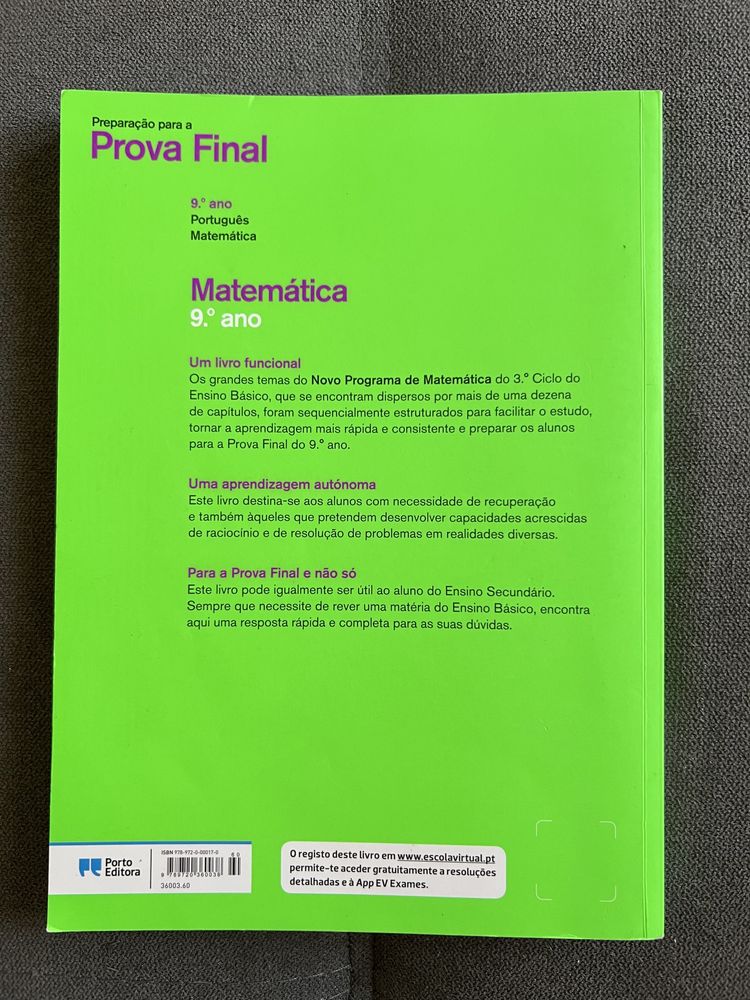 Livro preparação para exame 9° ano de matemática