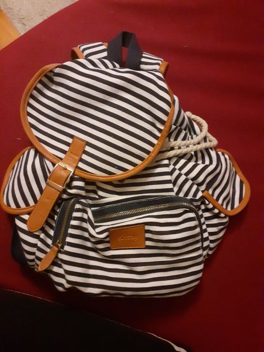 Plecak torba szkolna w paski sinsay szkoła szkolna