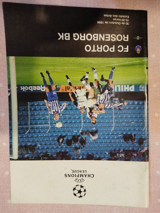 Programa de jogo FC Porto Rosenborg Champions league 1996/97