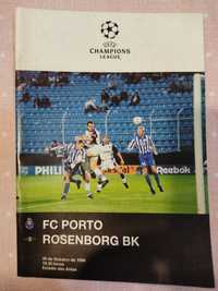 Programa de jogo FC Porto Rosenborg Champions league 1996/97