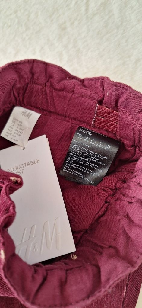 Spodnie dziewczęce H&M roz. 68