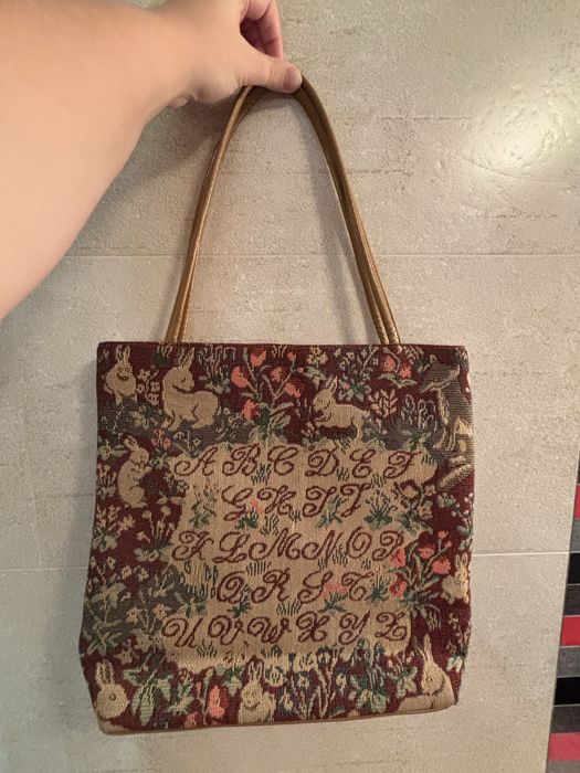 Torebk shopper vintage gobelinowa