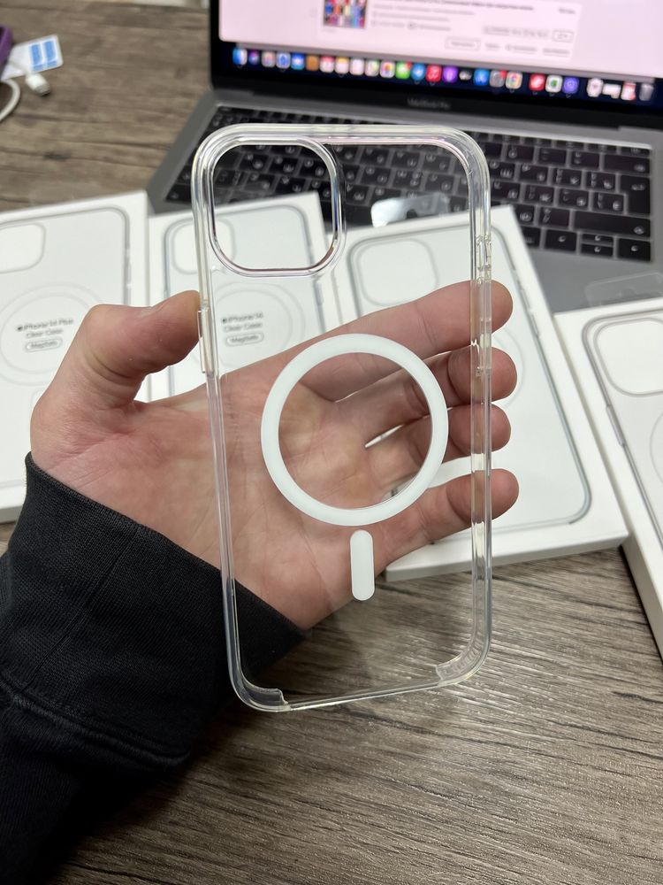 Чехол Clear Case MagSafe iPhone 14 Pro Max Plus Прозрачный