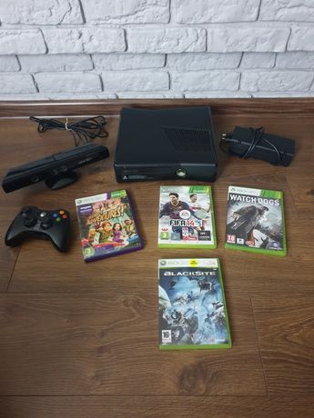 Xbox 360 Kinect Pad Gry 250gb okablowanie idealny
