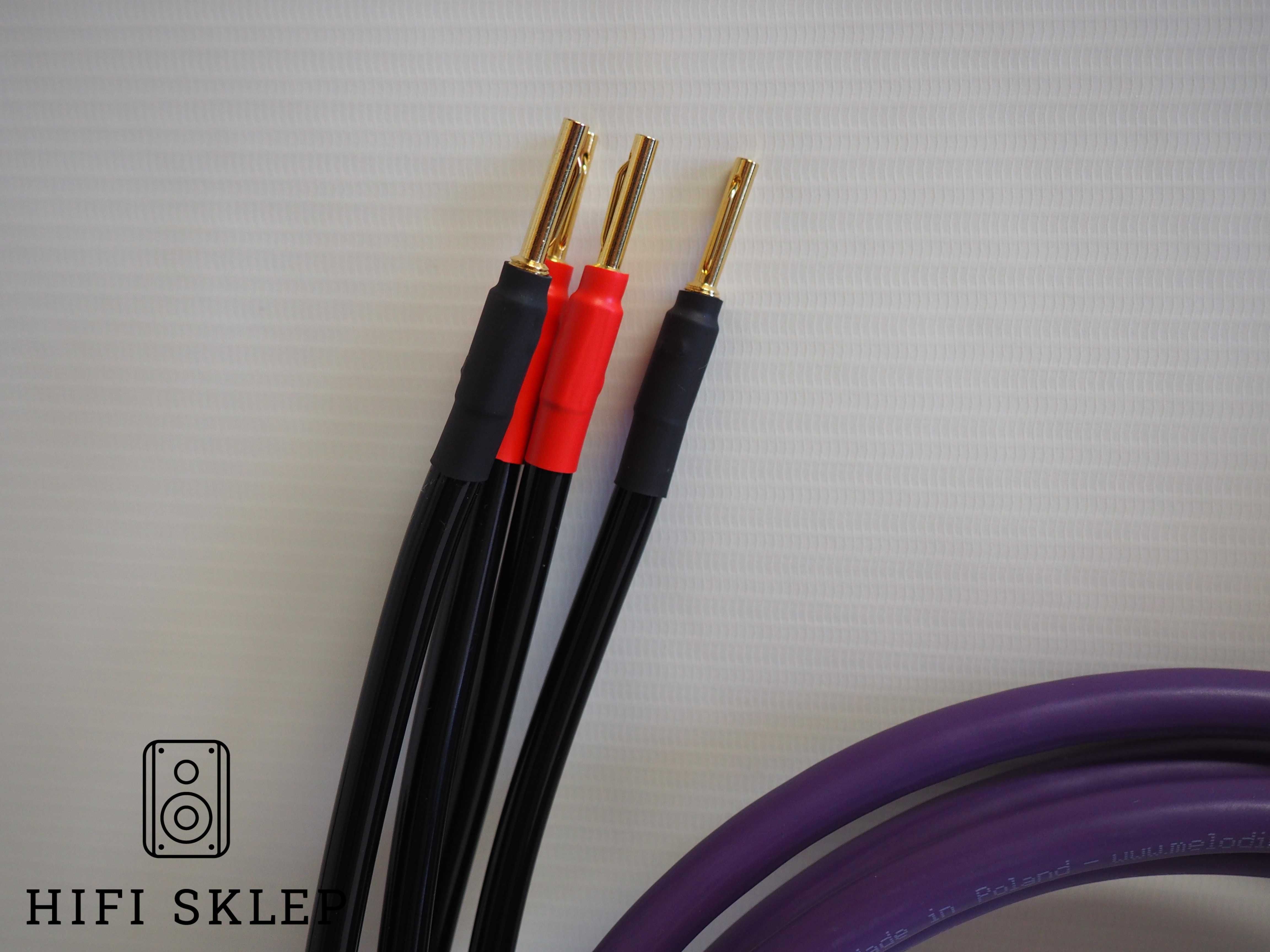 Melodika Purple Rain/4mm2 Kabel głośnikowy 2x 2 m /Szpilki na Banany