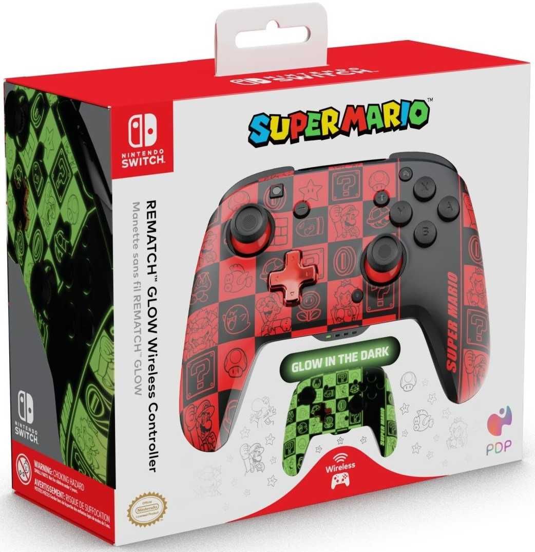 PDP SWITCH Pad bezprzewodowy Rematch Super ICons Glow in the Dark