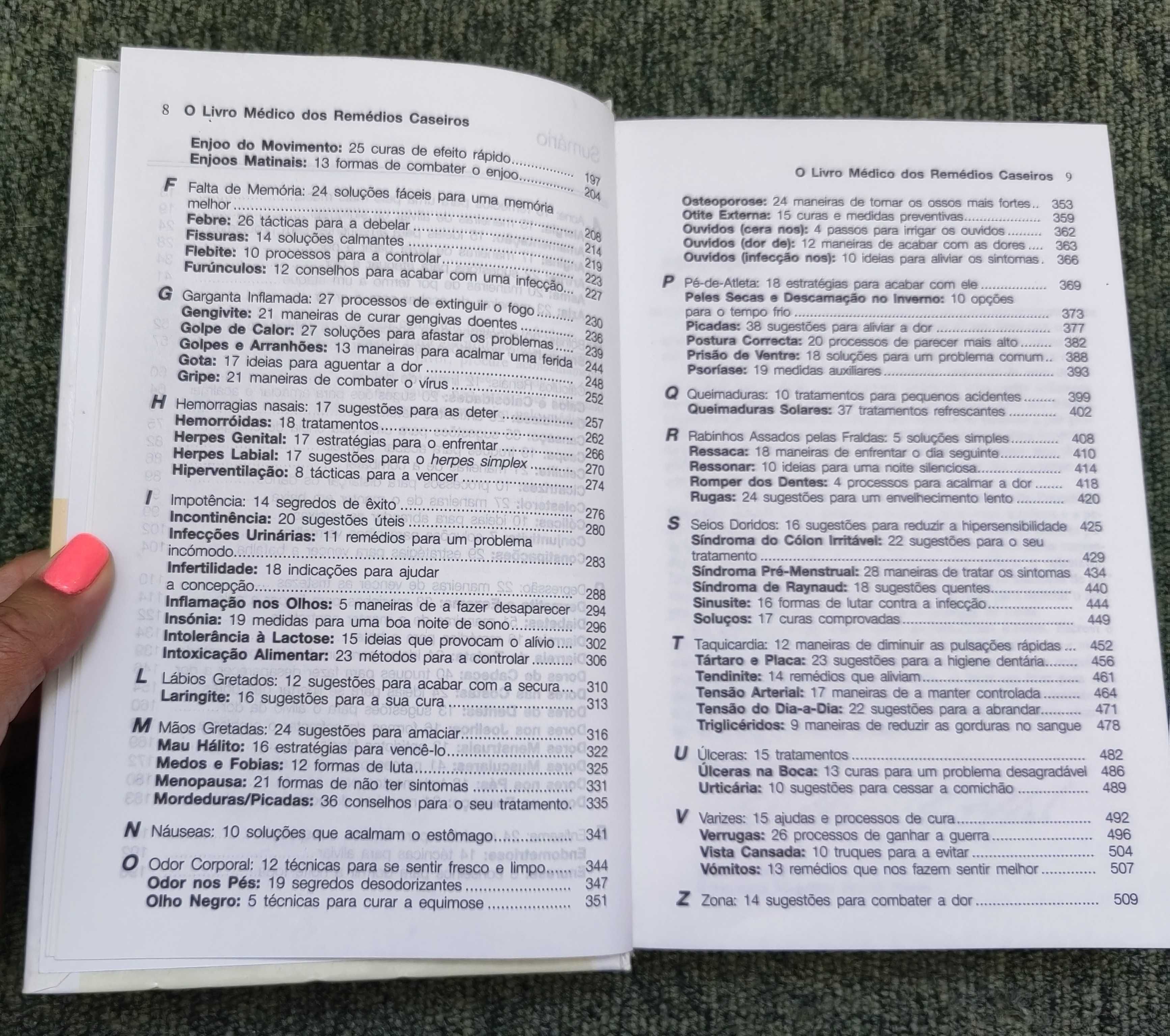 Livro "Curas Naturais Para Problemas de Todos os Dias "